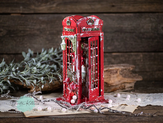 English telephone booth + tag book - workshop online