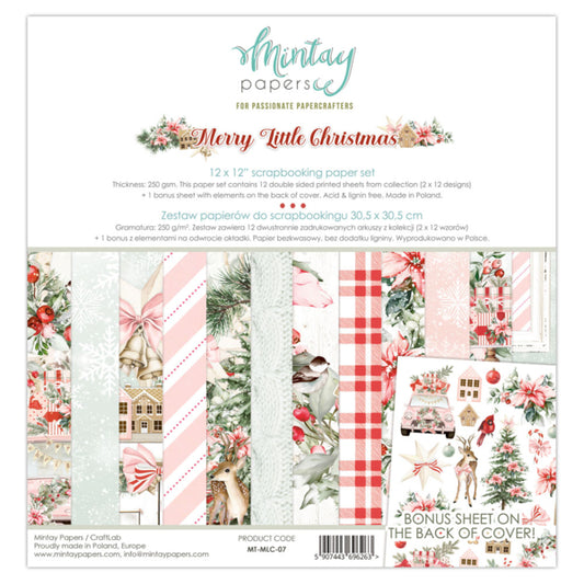 12 X 12 PAPER SET - Merry Little Christmas MINTAY PAPERS