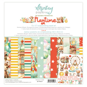 12 X 12 PAPER SET - PLAYTIME - MINTAY PAPERS