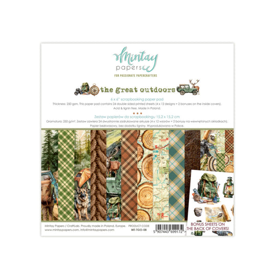 6 X 6 PAPER PAD - The Great Outdoor MINTAY PAPERS