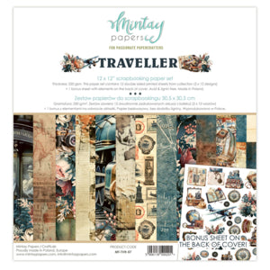 12 X 12 PAPER SET - TRAVELLER - MINTAY PAPERS