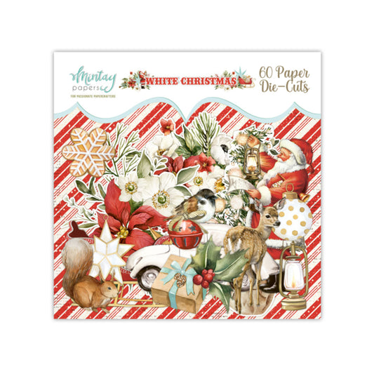 PAPER DIE-CUTS - WHITE CHRISTMAS, 60 PCS MINTAY PAPERS