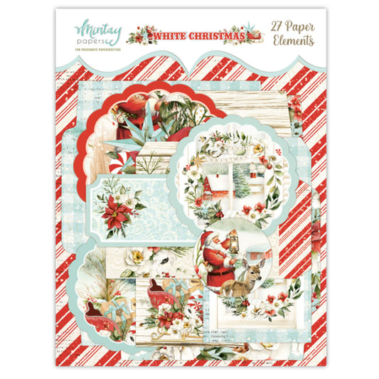 PAPER ELEMENTS - WHITE CHRISTMAS, 27 PCS MINTAY PAPERS