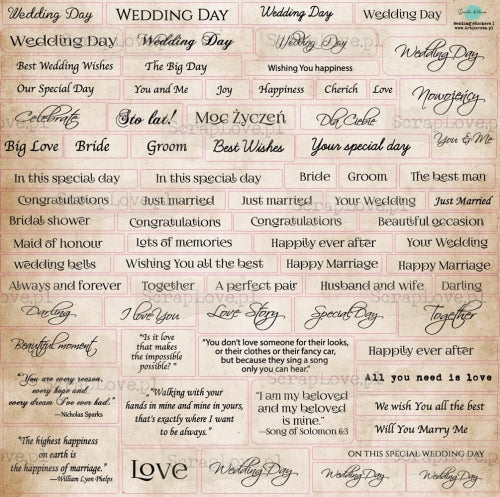 Stickers - Wedding words, quotes (vintage) 1