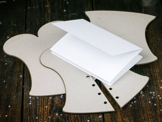 Corset base with mini album - white paper