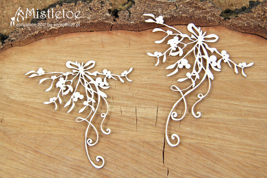 Mistletoe - decors - decorative ornament, chipboard, Scrapiniec