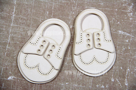 Shoes - boys loose 5x8 cm - decorative ornament, chipboard, Scrapiniec