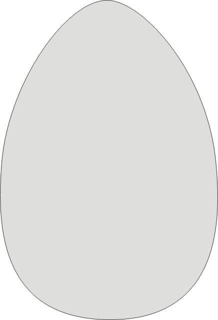 Easter egg-shaped card base 10x15 cm , chipboard